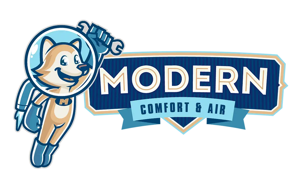 Modern Confort & Air Logo designed by The Wrap Shop, Los Angeles