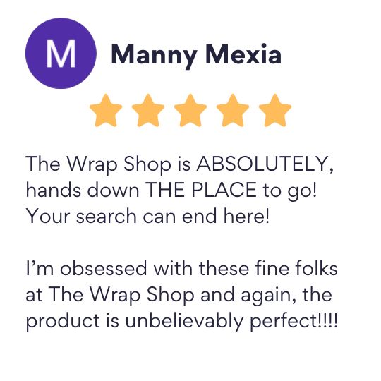 An Screenshot of a Review on The Wrap Shop