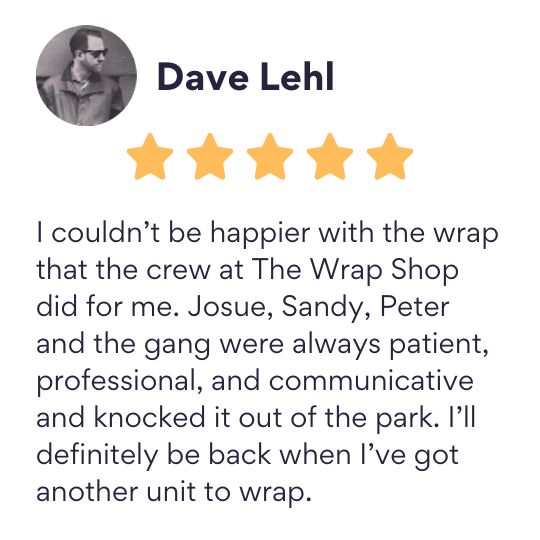 An Screenshot of a Review on The Wrap Shop